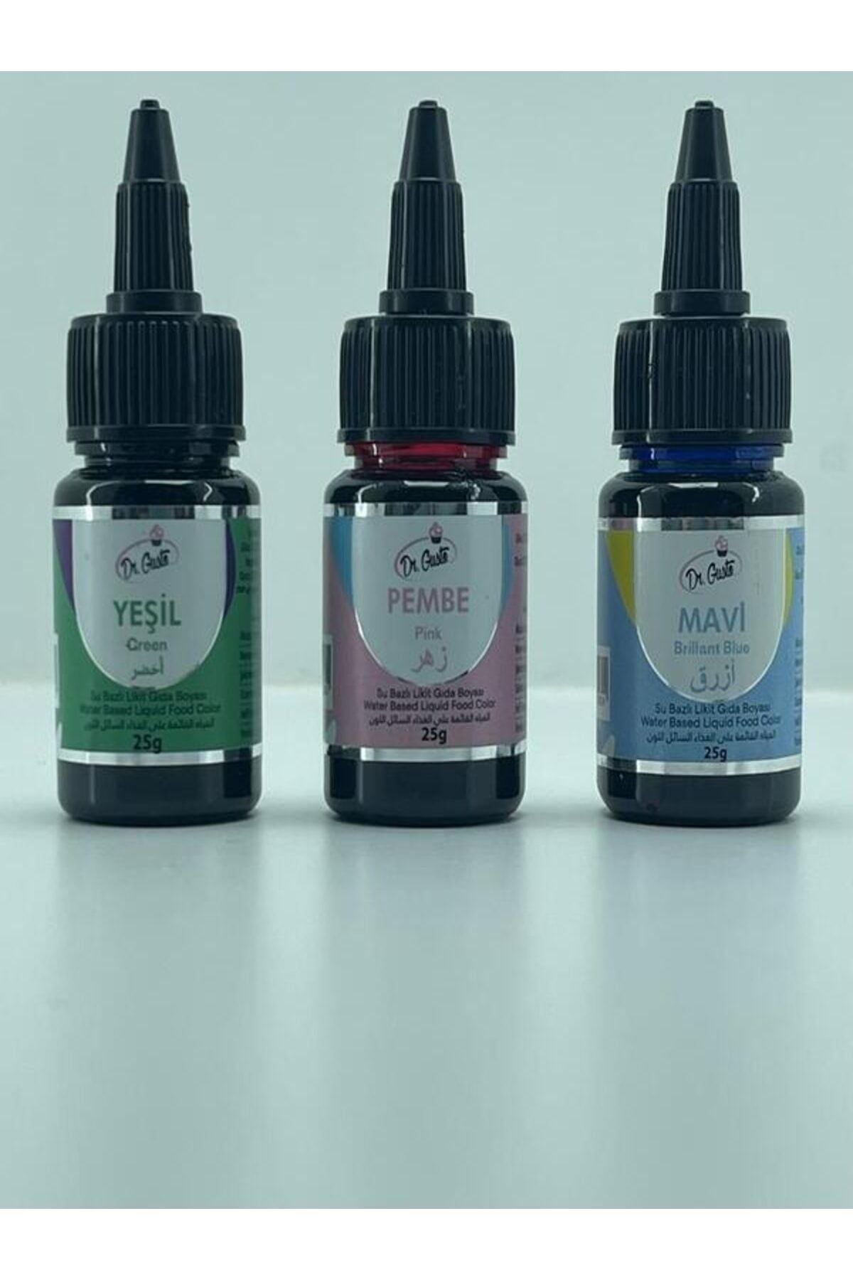 25 ml Gıda Boyası Yeşil Pembe Mavi