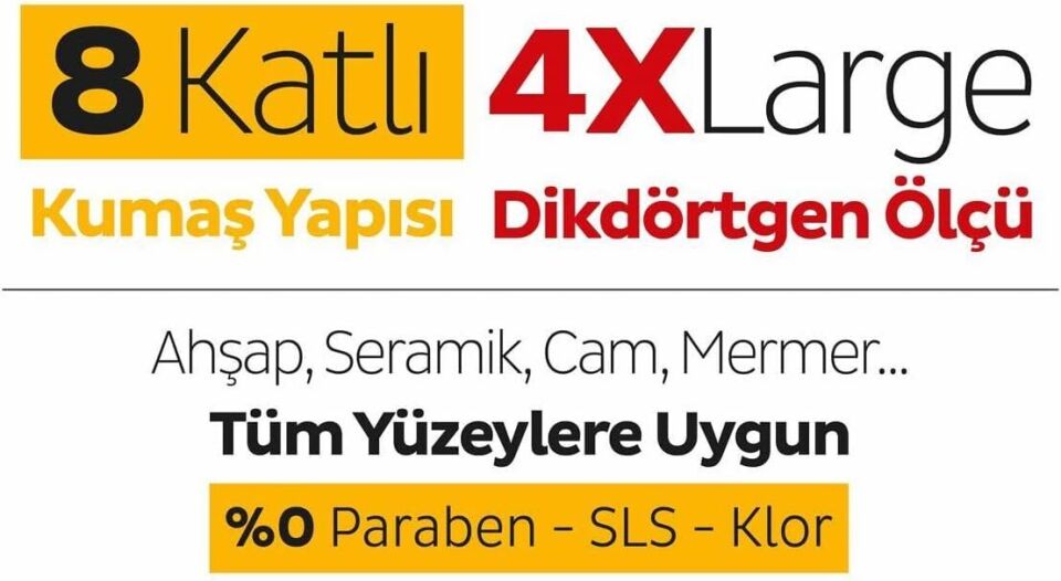 Sleepy Easy Clean Arap Sabunu Katkılı Mopa Uyumlu Yer Temizlik Havlusu 50 Yaprak