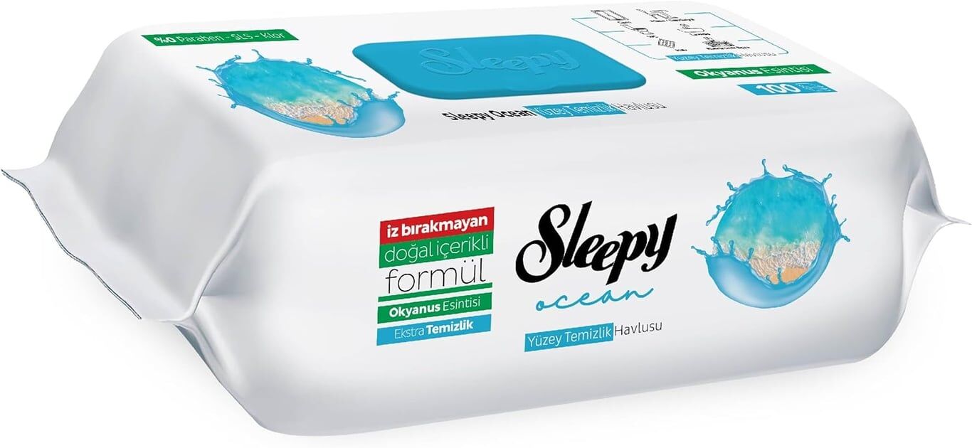 Sleepy Yüzey Temizleyici Mendil 100'lü Okyanus Esintisi