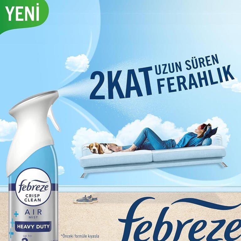 Febreze Ağır Kokular 185 ml Hava Ferahlatıcı Oda Spreyi