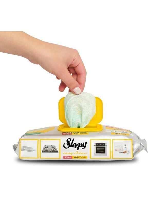 Sleepy Easy Clean Yağ Çözücü Havlu Islak Mendil 30 Yaprak