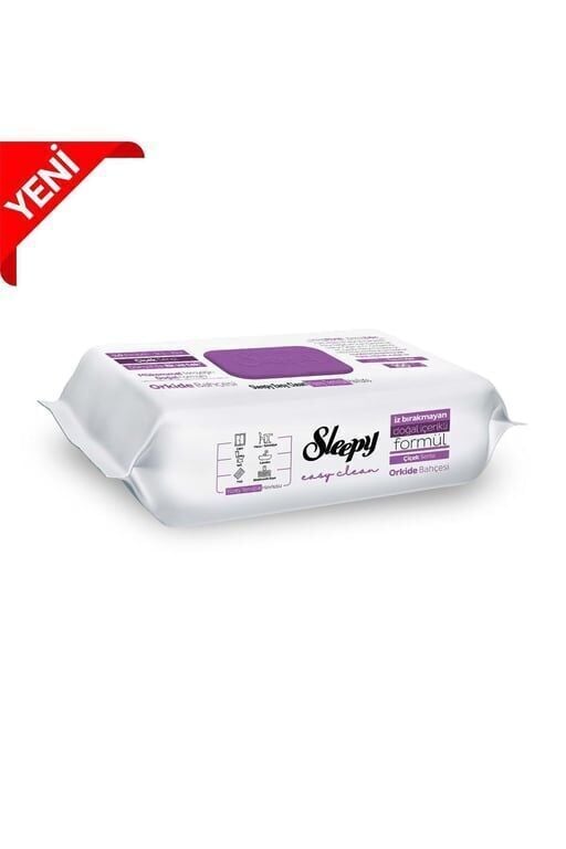 Sleepy Easy Clean Orkide Bahçesi Yüzey Temizlik Havlusu Islak Mendil 100 Lü