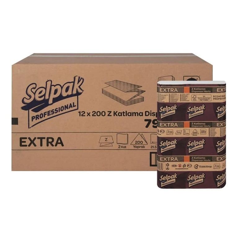 Selpak Extra Z katlı Kağıt Havlu 12x200