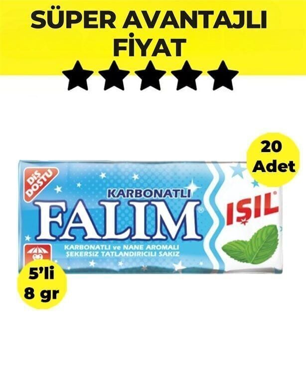 Falım Işıl 5'li 8 gr 20 Adet Sakız Adet (1 Adet)