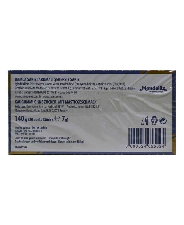 Falım Sakız 7 gr 20'li Paket Damla Sakız Aromalı Koli (18 Adet)