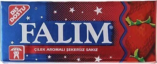 Falım Sakız 7 gr 20'li Paket Çilek Aromalı Koli (18 Adet)