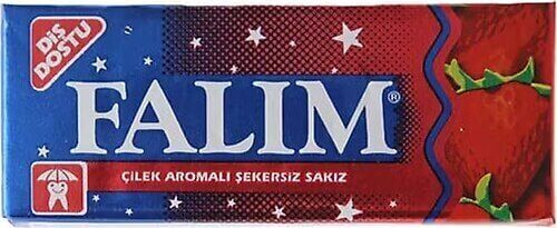 Falım Sakız 7 gr 20'li Paket Çilek Aromalı Koli (18 Adet)