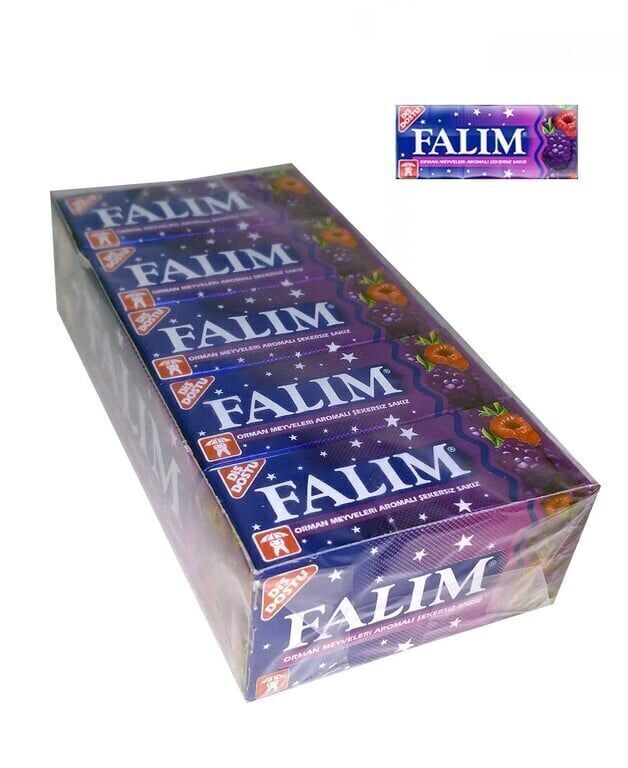 Falım Sakız 7 gr 20'li Paket Orman Meyve Aromalı Koli (18 Adet)