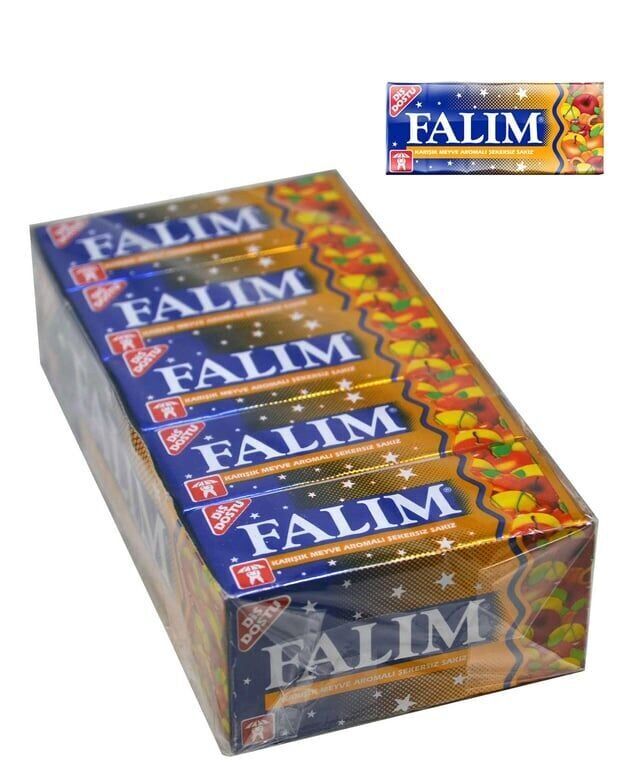 Falım Sakız 7 gr 20'li Paket Karışık Meyve Aromalı Adet (1 Adet)
