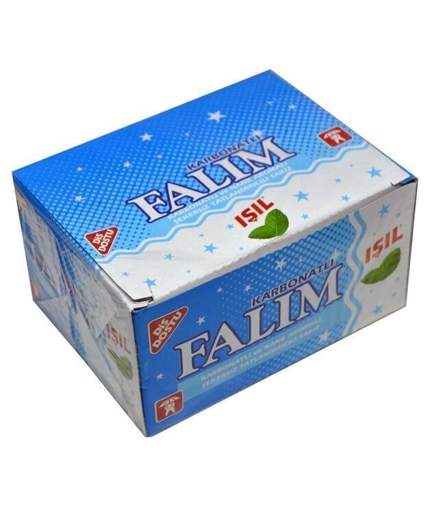 Falım Sakız 100'lü Paket Işıl Karbonatlı & Nane Aromalı Adet (1 Adet)