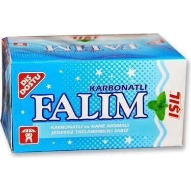 Falım Sakız 100'lü Paket Işıl Karbonatlı & Nane Aromalı Adet (1 Adet)