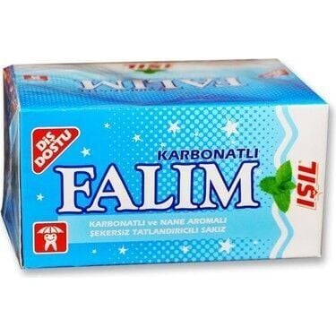 Falım Sakız 100'lü Paket Işıl Karbonatlı & Nane Aromalı Adet (1 Adet)