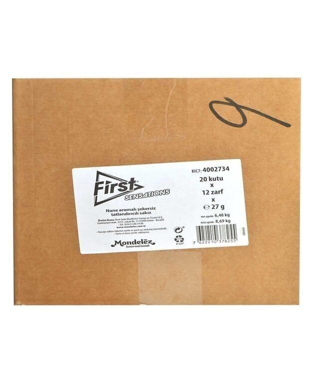 First Sensations Sakız 27 gr 12'li Paket Nane Aromalı Paket (1 Adet)