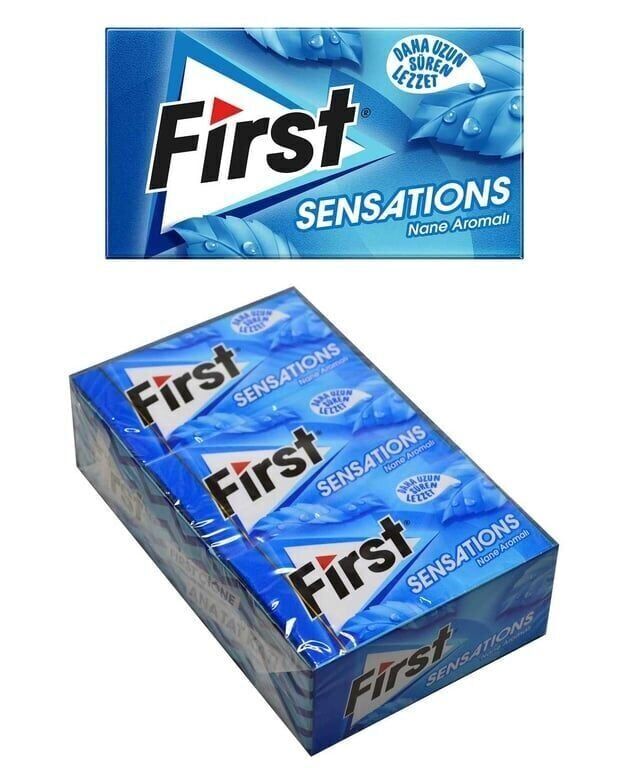 First Sensations Sakız 27 gr 12'li Paket Nane Aromalı Koli (20 Adet)
