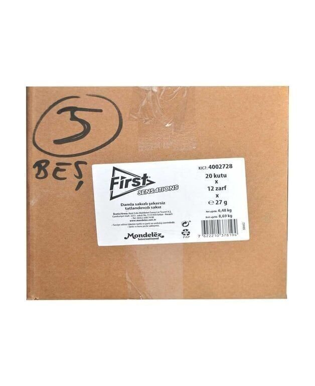 First Sensations Sakız 27 gr 12'li Paket Damla Sakız Aromalı Paket (1 Adet)