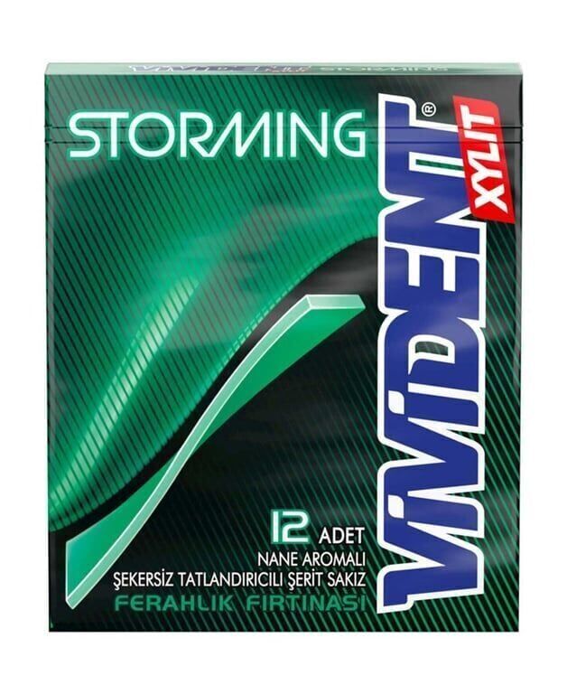 Vivident Storming Nane Aromalı Sakız 33gr X 18'li Paket Adet (1 Adet)