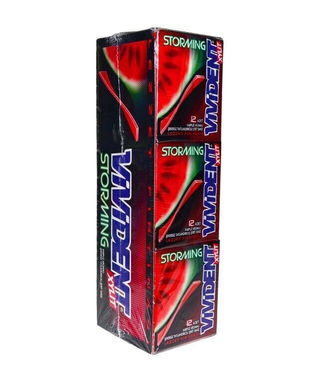 Vivident Storming Karpuz Aromalı Sakız 33gr X 18'li Paket Adet (1 Adet)