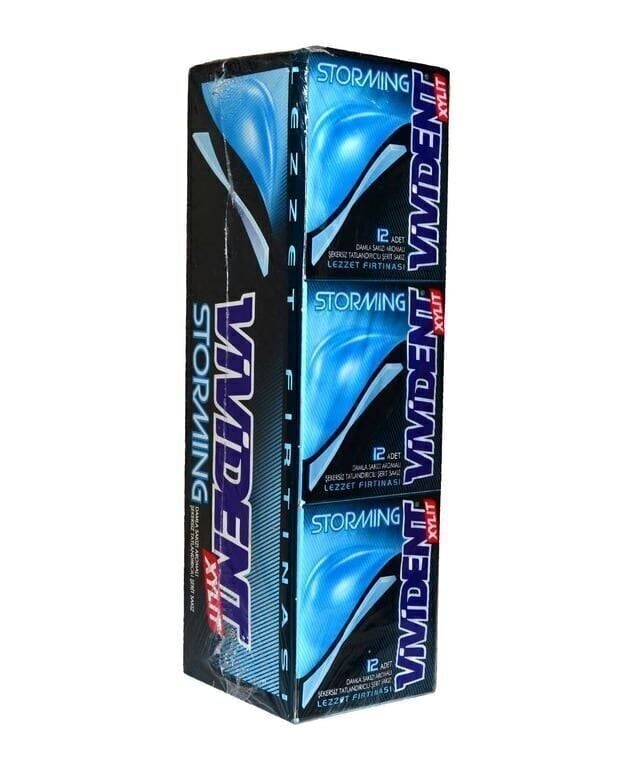 Vivident Storming Damla Sakızı Aromalı Sakız 33gr X 18'li Paket Paket (10 Adet)