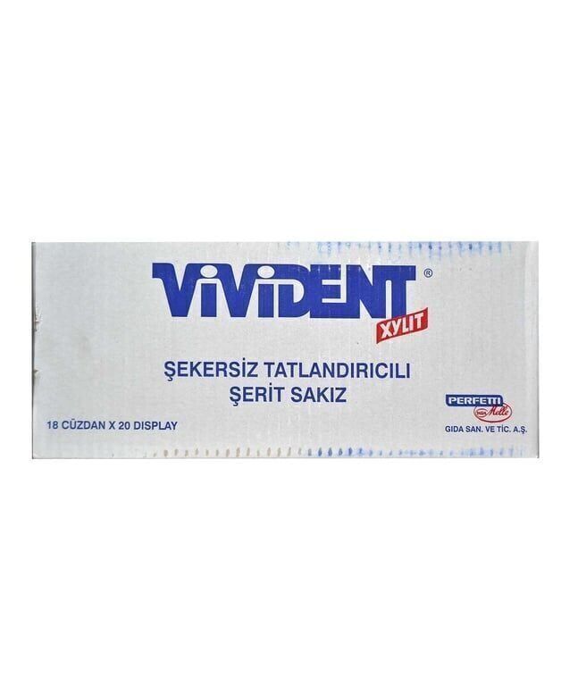 Vivident Extra Xylit Nane Aromalı Tatlandırıcılı Şerit Sakız 26 gr X 18'li Paket Paket (1 Adet)