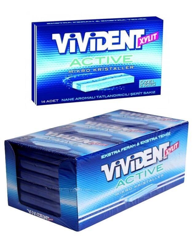 Vivident Active Sakız 33 g X 18'li Paket Nane Aromalı Paket (1 Adet)