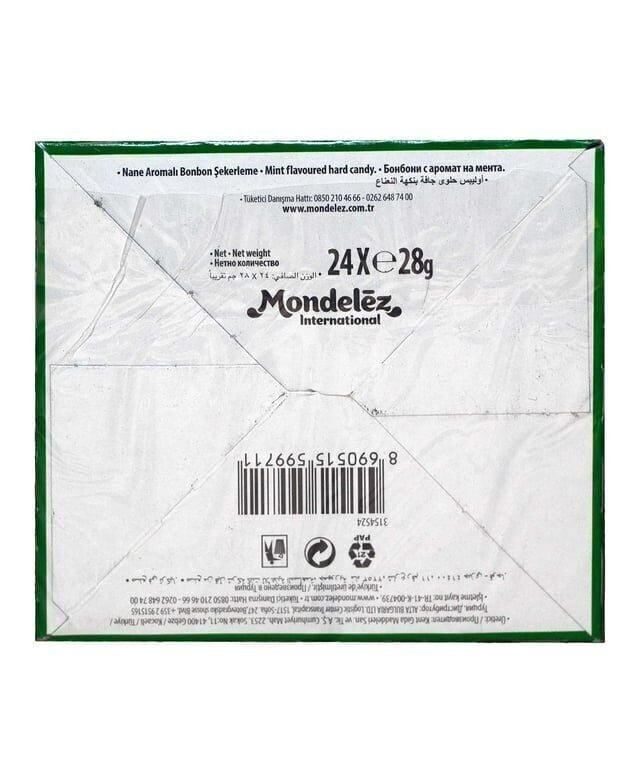 Olips Şekerleme 28 gr 24'lü Paket Nane Aromalı Koli (12 Adet)