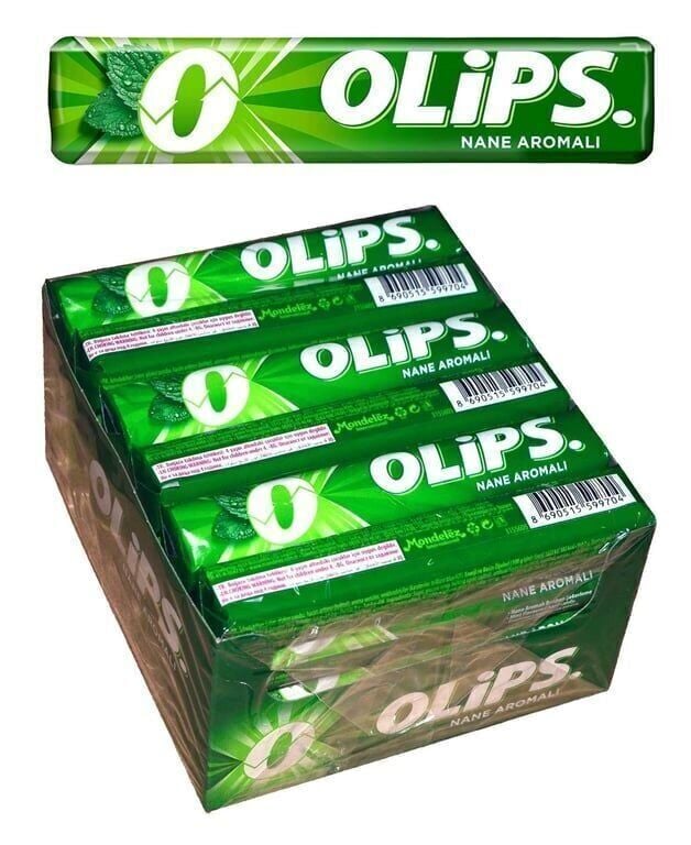 Olips Şekerleme 28 gr 24'lü Paket Nane Aromalı Koli (12 Adet)