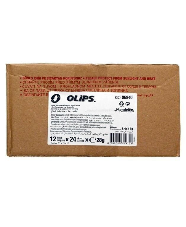 Olips Şekerleme 28 gr 24'lü Paket Nane Aromalı Koli (12 Adet)