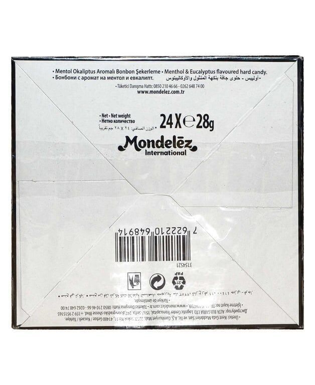 Olips Şekerleme 28 gr 24'lü Paket Keskin Mentol Aromalı Koli (12 Adet)