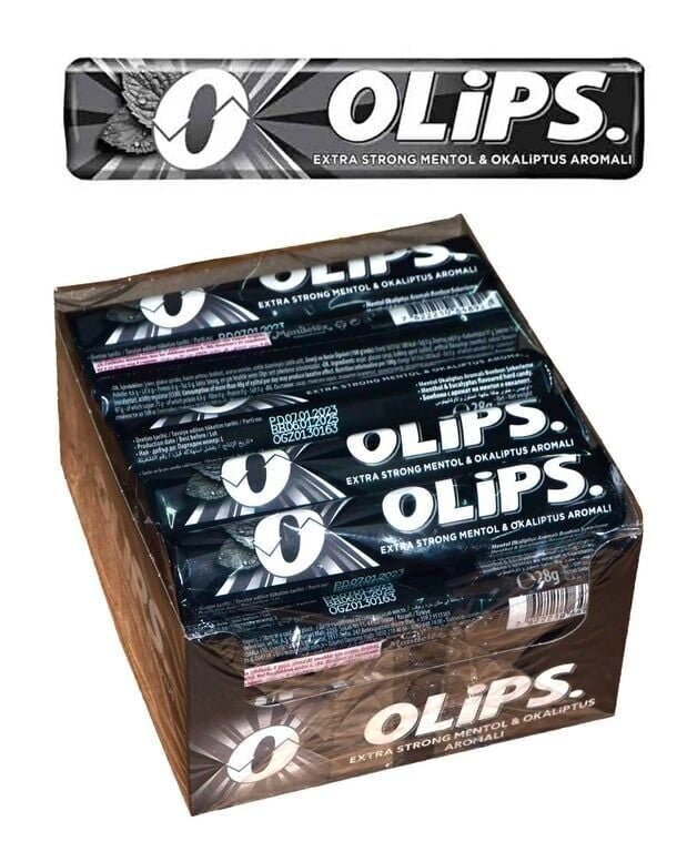 Olips Şekerleme 28 gr 24'lü Paket Keskin Mentol Aromalı Koli (12 Adet)