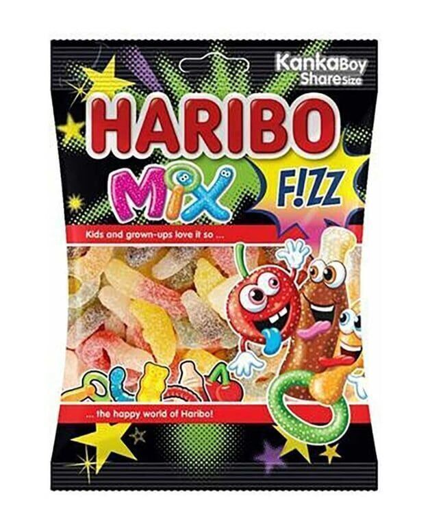 Haribo Yumuşak Şekerleme 70 gr Mix Fizz Paket (24 Adet)