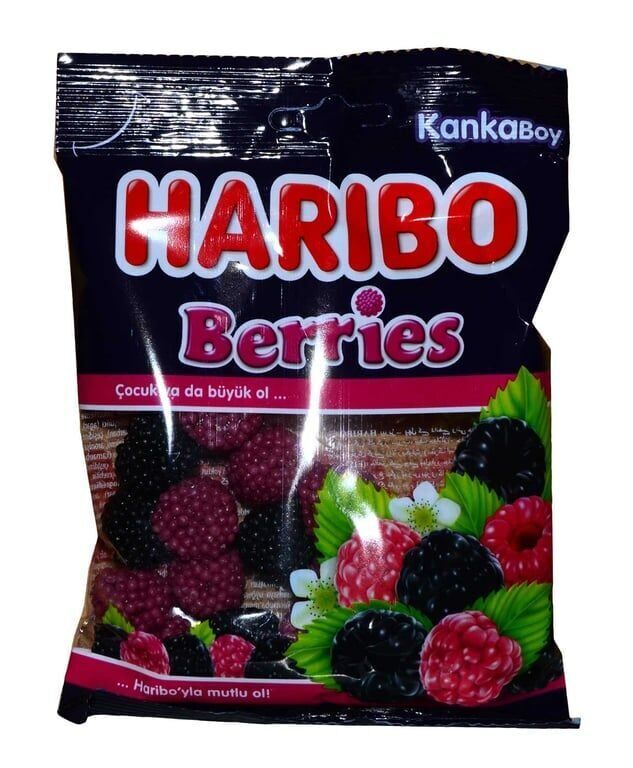 Haribo Yumuşak Şekerleme 80 gr Berries Paket (24 Adet)