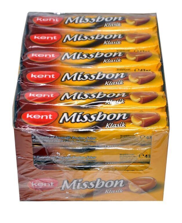 Missbon Şeker 43 gr 24'lü Paket Klasik Tereyağlı Adet (1 Adet)