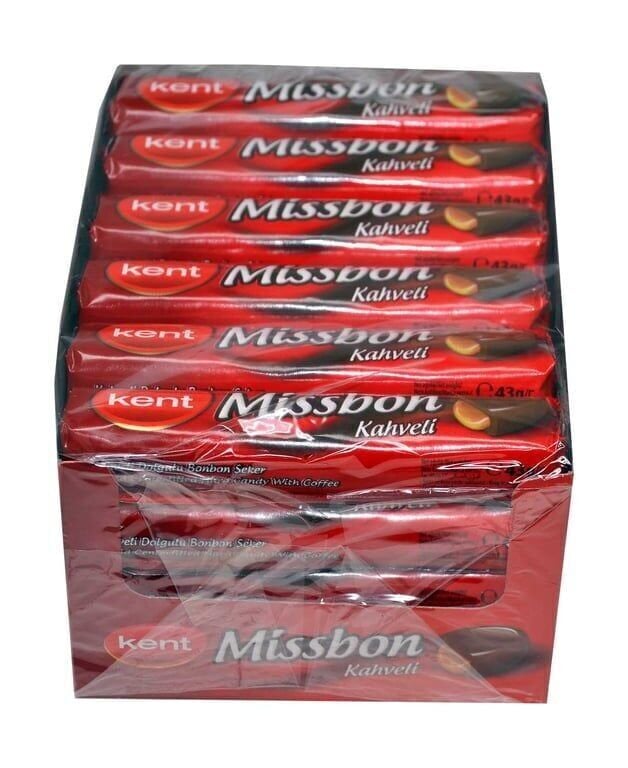 Missbon Şeker 43 gr 24'lü Paket Kahveli Koli (12 Adet)
