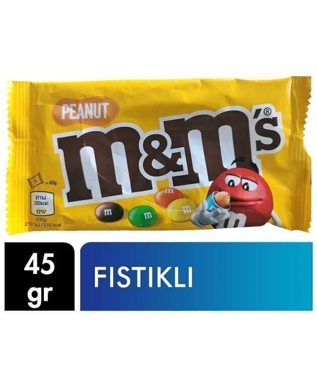 XM&M's Draje 45 g Fıstıklı Paket (24 Adet)