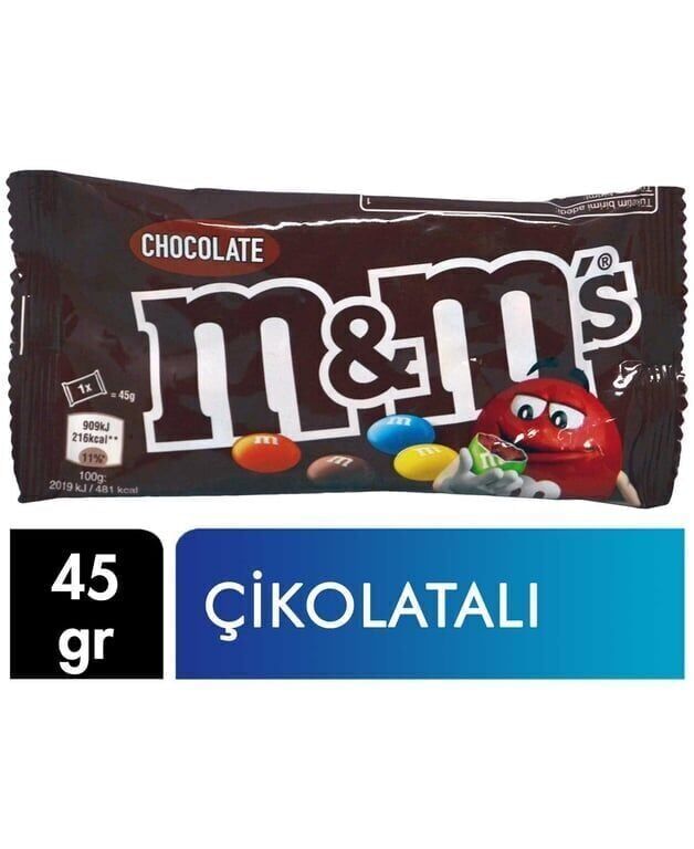 XM&M's Draje 45 g Çikolatalı Paket (24 Adet)