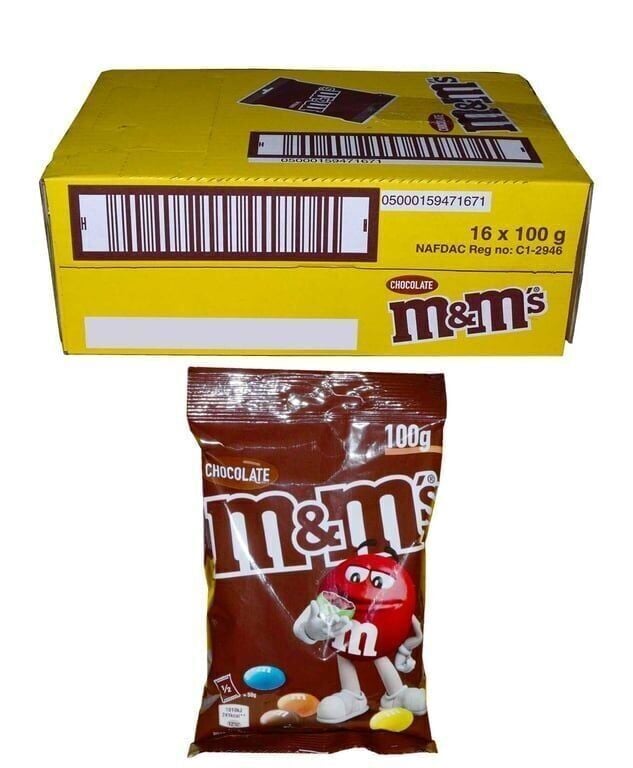 M&M's Çikolata 100 gr 16'lı Paket Paket (16 Adet)