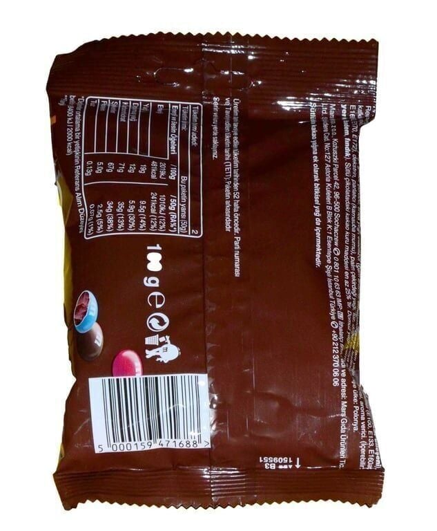 M&M's Çikolata 100 gr 16'lı Paket Paket (16 Adet)