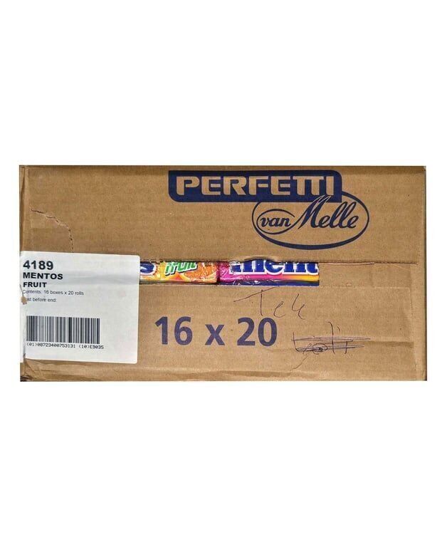 Mentos Şekerleme 37,5 gr X 20'li Paket Karışık Meyve Aromalı Çiğnenen Draje Paket (1 Adet)