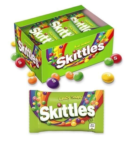 Skittles Crazy Sours 38gr Koli (14 Adet)