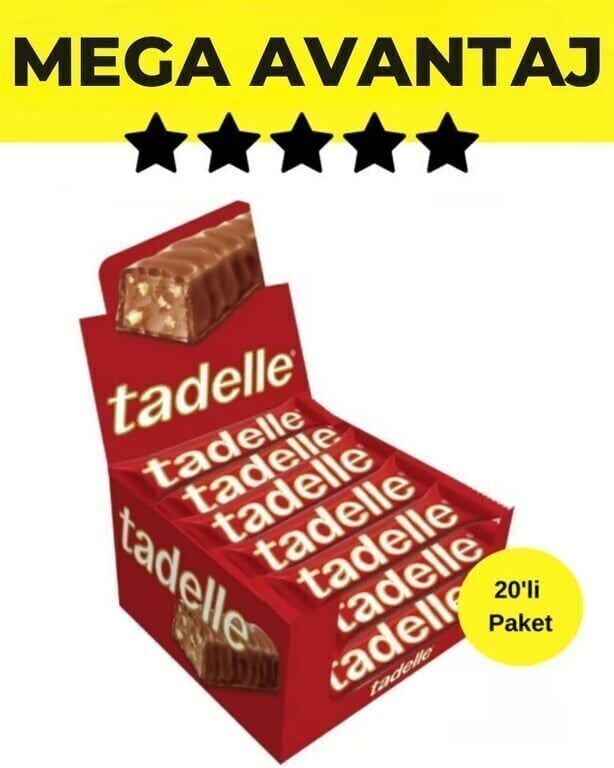 Tadelle Fındıklı Sütlü Çikolata 30 gr 20'li Paket Adet (1 Adet)
