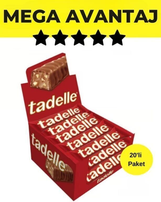 Tadelle Fındıklı Sütlü Çikolata 30 gr 20'li Paket Adet (1 Adet)
