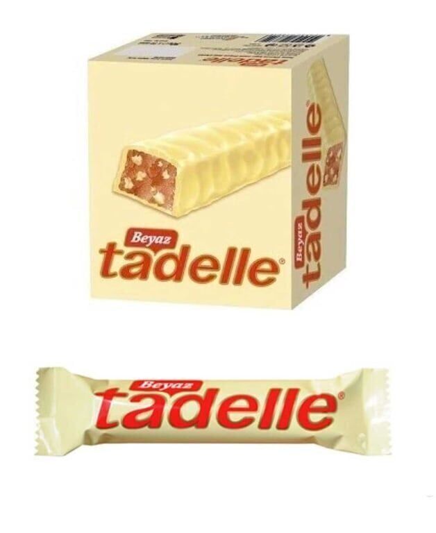 Tadelle Çikolata 30 gr 20'li Paket Fındıklı Beyaz Paket (1 Adet)