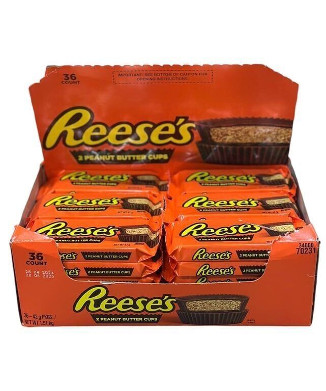 Reese'S 2 Peanut Butter Cups 42 Gr Koli (36 Adet)