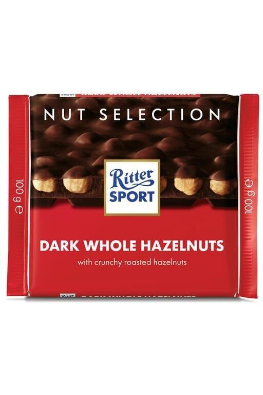 Ritter Dark Whole Hazelnuts 100 G Koli (10 Adet)