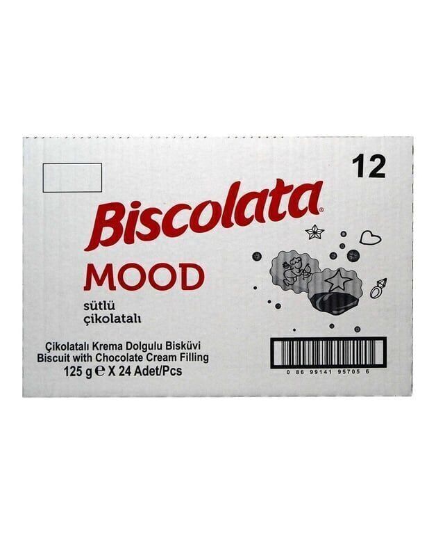Şölen Biscolata Mood Sütlü Çikolatalı 125 gr Paket (24 Adet)