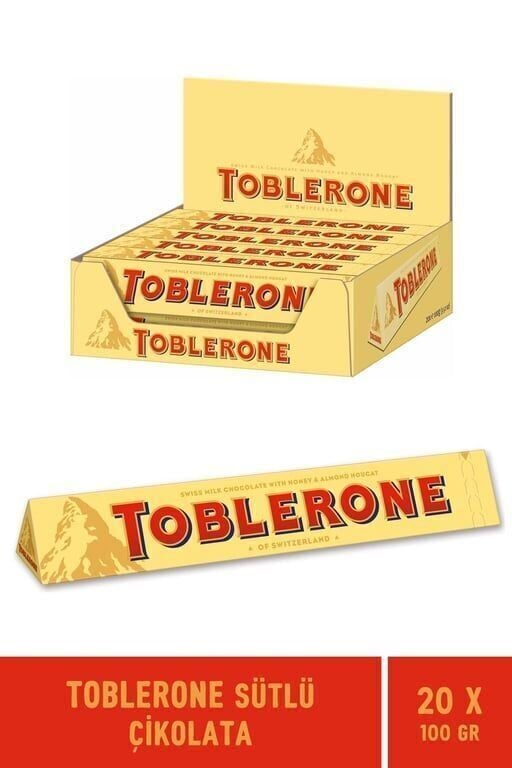 Toblerone Milk Sütlü Çikolata 100 gr - 20 Adet Adet (1 Adet)