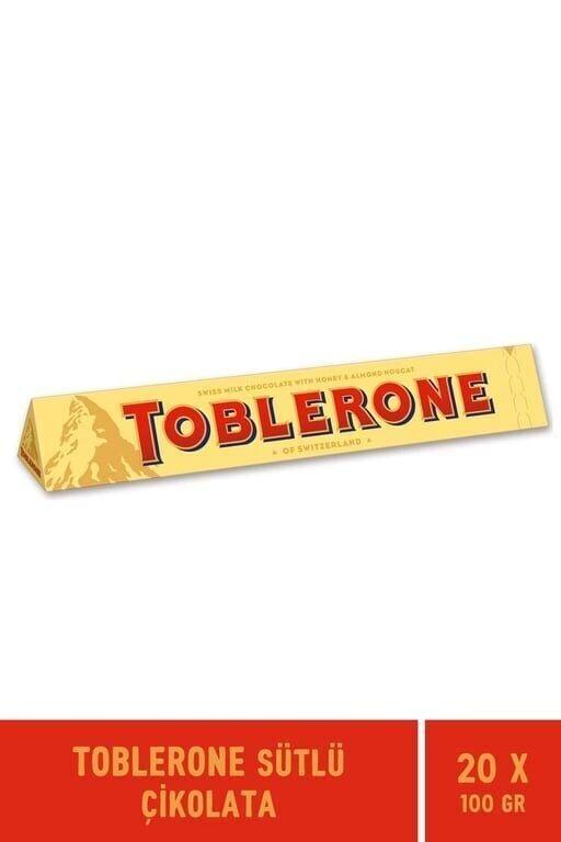 Toblerone Milk Sütlü Çikolata 100 gr - 20 Adet Adet (1 Adet)