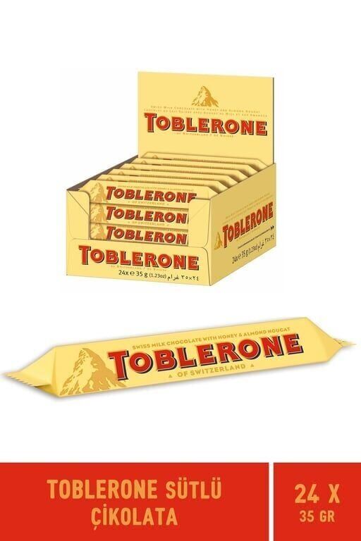 Toblerone Sütlü Bar Çikolata 35 gr - 24 Adet Adet (1 Adet)
