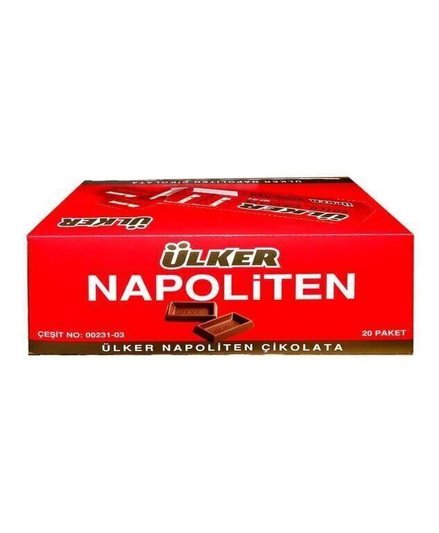 Ülker Napoliten Sütlü Çikolata 33 gr 20'li Paket Koli (6 Adet)