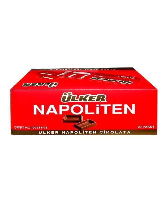 Ülker Napoliten Sütlü Çikolata 33 gr 20'li Paket Koli (6 Adet)